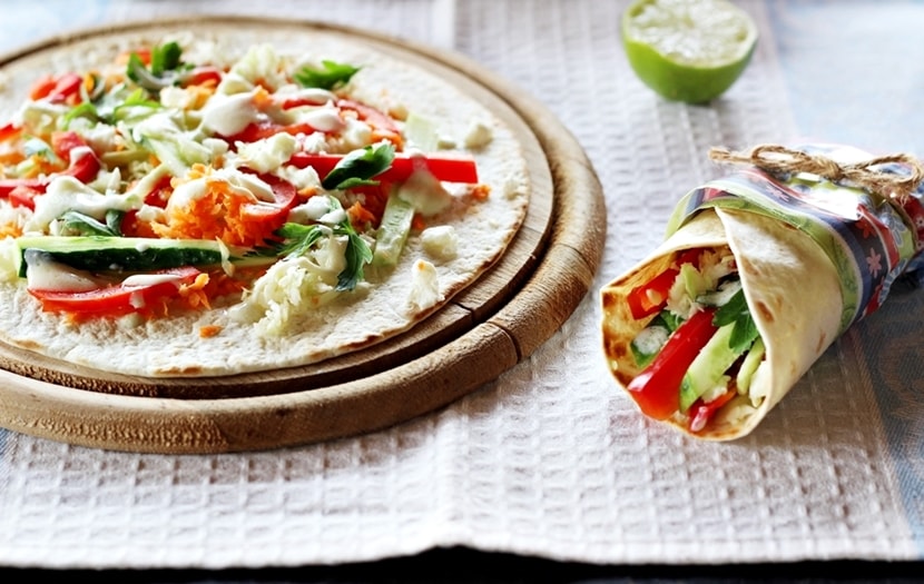 tortilla cu legume