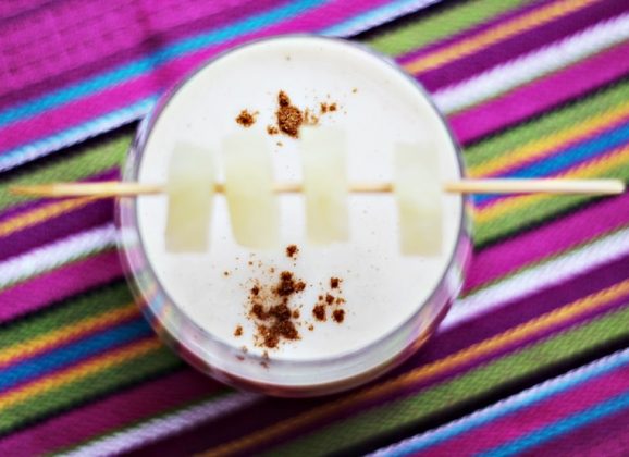 Milkshake cu lapte de cocos, ananas si banana